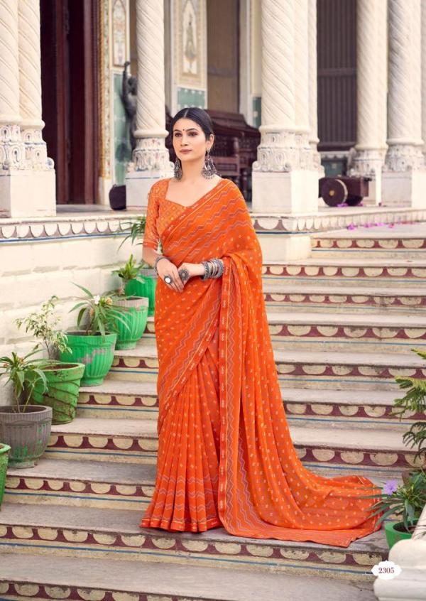 Kashvi Rangrez Fancy Wear Georgette Designer Saree Collection